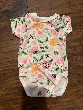 Floral shirt onesie